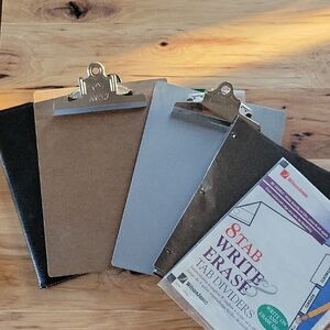 Stylish Clipboard Set - Black, Brown, Gray